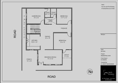 Residential House 🏠 Plan 
By: ArchEnvison
contact us: +91 8770113782


 #Architect #architecture #FloorPlans  # Interior Design #house_planning #House Design