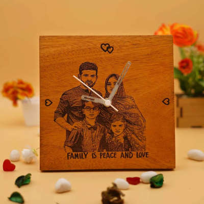 Customized Photo Engraved Wooden Square Wall Clock

 #gifts #gift #WallDecors #wallclocks #wallclock