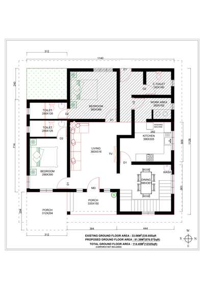 "A Dream Plans for a family, built on love and trust."
.
🔸Area ☘️:  1232Sqft ( Extension)

🔸Location 📍: Thrissur 

🔸Client/ Owner ✨:  Mr.JIBIN Ollur

🔸Designed by🍀 : Str Er. SREEHARI K S @sreeharisree__& @saagaconstructions

🔸House Details .🍁🍁

2BHK

Please Contact for any Helps to your works : Instagram @sreeharisree__ , or DM on SAAGA CONSTRUCTIONS

 #DreamHome #HomeSweetHome #HouseGoals #ConstructionZone #BuildingOurFuture #3DView #HomeDesign #Architecture #NewHomeAlert
#2DPlan #3DPlan #StructuralDesign #3DView #PermitDrawings #FloorPlan #InteriorDesign #estimate   #1500sqftHouse , #EastFacingPlan , #Eastfacing , #2BHKPlans  , #2BHKHouse , #extensionwork , #2DPlans , #Thrissur , #drawings , #houseplan