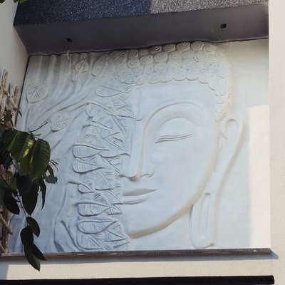 3D Mahatma Budh mural art on the  exterior wall, size 11x10 feet fiberglass work. ghaziabad.
Delhi NCR