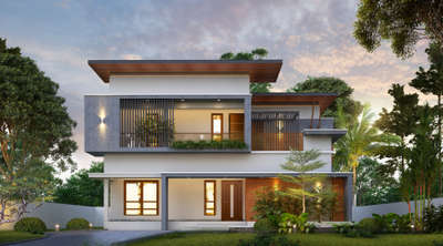 #House  #Construction #ContemporaryHouse  #Elevation3d
Proposed house 3d elevation @  #Perumbavoor