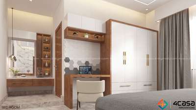 #BedroomDecor  #MasterBedroom  #4DoorWardrobe  #InteriorDesigner