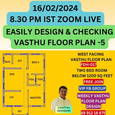 Today 8.30PM

Live Easily Design Vasthu &
 Space-Optimized Floor Plan Live Webinar in Malayalam-5th Floor Plan
Dont miss this oppurtunity

Free Register & Join 

https://www.floorplandesignhub.com/webinar/fdh5/register

Saravanan S Nair

Vasthu Advisor

8891218675