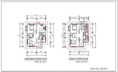 2D plan for Vishnuprasad
Area-1050sqft