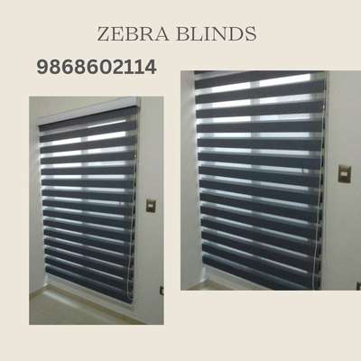 Zebra Blinds:
Zebra blinds, also known as dual-layer or day-night blinds, bring a contemporary twist to window coverings. Featuring alternating sheer and solid fabric stripes, these blinds allow you to control light and privacy with precision. With the ability to align the stripes for a clear view or overlap them for enhanced privacy, Zebra Blinds from Riva Interiors offer a perfect balance of elegance and functionality. Upgrade your windows by calling 9868602114 today.