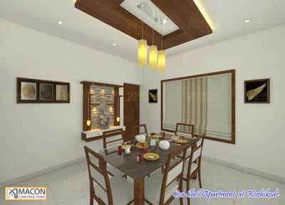 Dining Hall interior @ SeaShell Apartment Kozhikode