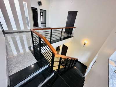 #WoodenStaircase  #metalhandrails