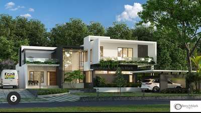 Proposed residence @Angadikadavu , Iritty
#benchmarkarchitectskerala #workinprogress #ContemporaryHouse #FlatRoof