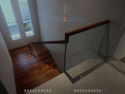 #metalstaircase  #teakwoodflooring  #glasshandrails  #teak_wood