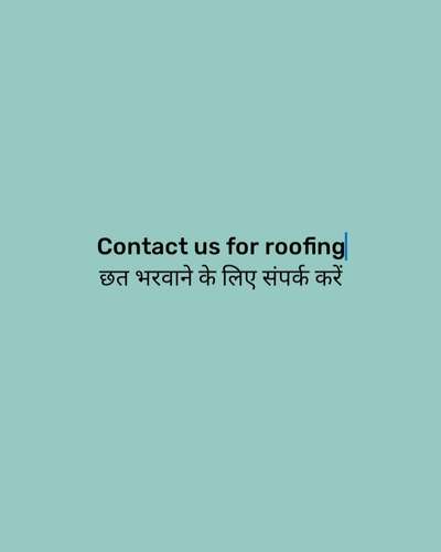 Contact us for roofing
