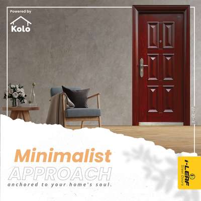 Simplicity meets sophistication with I-Leaf steel doors. Elevate your space with the perfect blend of minimalism and style

 #Steeldoor  #Security #secureliving  #Minimalistic  #aestheticdesign  #ecofriendlyliving