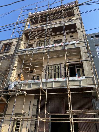 Elevation work -WPC Louver Exterior #exterior_Work  #ElevationDesign