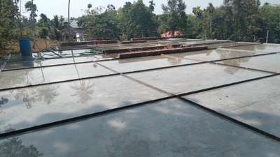 kuthattukulam roofing slab work  completed