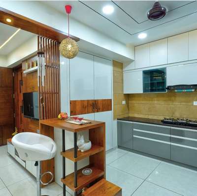 Kitchen design 
Material - BWP Grade Plywood Finish -  laminated 
Fittings - Hafele
Type      - L shaped kitchen
Approximat cost /Square foot - 2000- 2500 /
#KitchenIdeas #ModularKitchen #OpenKitchnen #KitchenTable #kitchen #interiordesignkerala