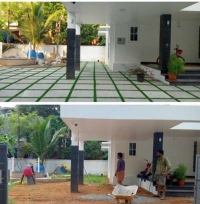 #work  #finished  #palakad  #shoranur  #tandurstone & #artificialgrass