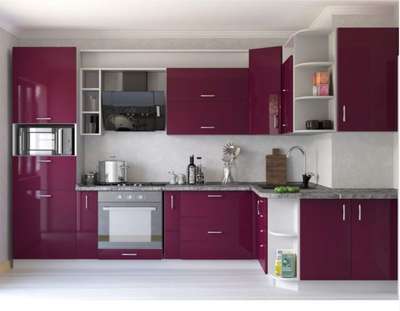 #ClosedKitchen  #KitchenIdeas  #LargeKitchen  #LShapeKitchen  #WoodenKitchen