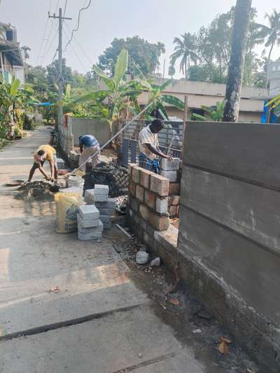 compound wall work at Ernakulam