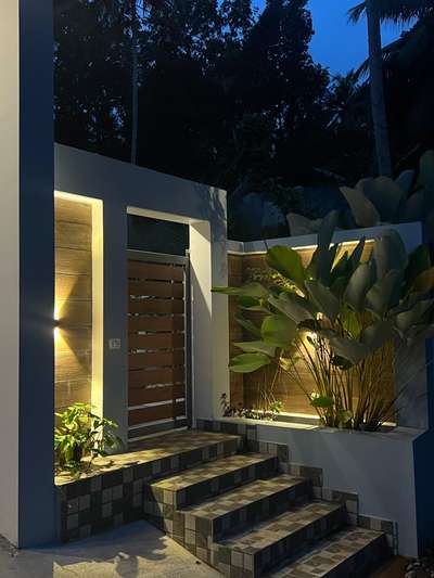 landscaping entrance #varkkalacliff #LandscapeIdeas #HouseDesigns #gates