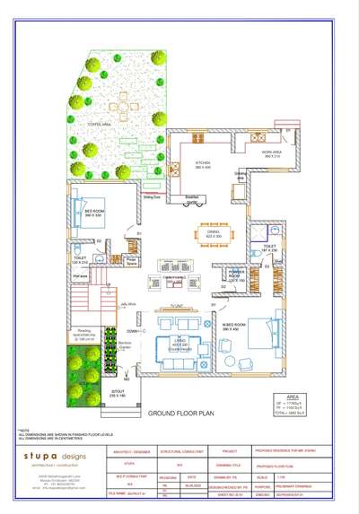 *Designing and permit drawings*
it's includes designing with unlimited correction(total plan change will be add additional charge), permit drawing and it's submission in local body, we also provide center line drawing, setting out drawing and masonry drawings in this rate.