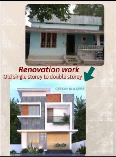 renovation work of old 15 years single story house to double storey.