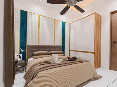 Master Bedroom 
#BedroomDecor  #WardrobeIdeas  #LUXURY_BED  #woodenpanelling
