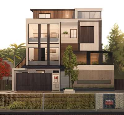 Modern Villa Design Front elevation