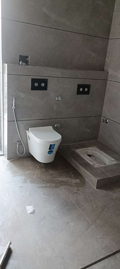 #wall hunging and Indian seat with consiled sistern. #ak plumbing  #hr