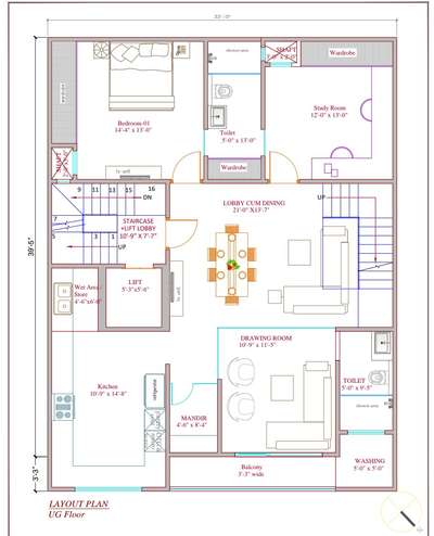 Ground Floor Plan for 60sqm house 
feel free to contact moonshinedesignsstudio@gmail.com  #HouseDesigns #Architect #architecturedesigns #planinng #homedesign