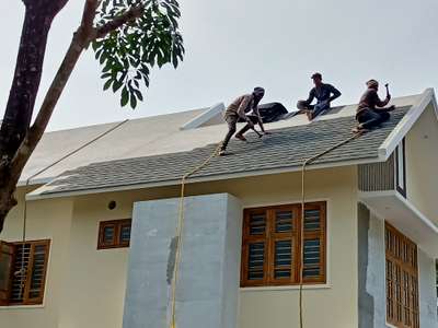 #apf roofing
client at pathirippala Palakkad
B p shingils
colour:slate gray
con: 9605471358 #