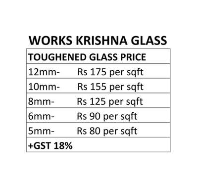 Dear Sir, 

Please find the revised Toughened Glass Price List

#toughenedglass