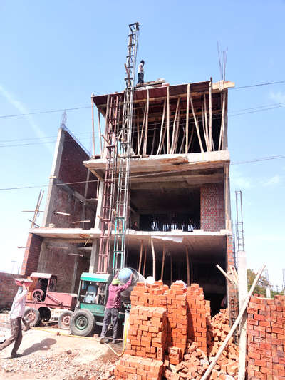 A residential building construction Project in progress
 #ojman  #ujjain  #HouseConstruction