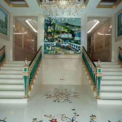 CALL US FOR MARBLE INLAY FLOORINGS. 
(the designs works on floors)
Brass inlay,stone inlay,mother of pearls inlay ON SITES WORKS.

WhatsApp +919829353668