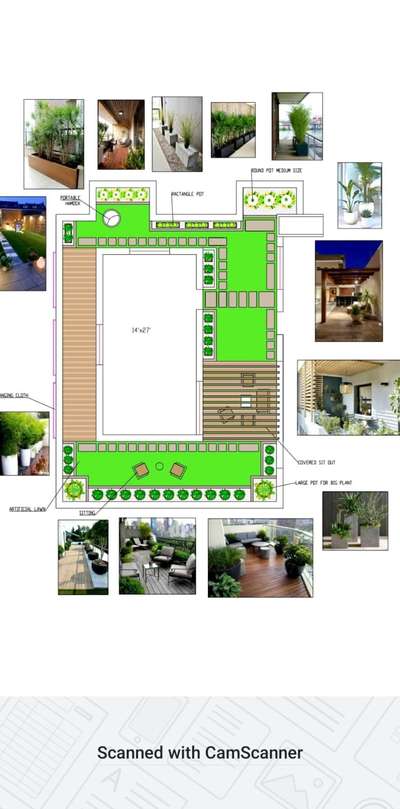 conceptual plan of terrace garden