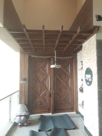 Wooden Door with pergola/Gazibo in matte finish
#woodeninterior #Woodendoor #Woodendoor #woodendoors #woodendoordesign #PergolaDesigns #gazebo #Mattresses #mattpolish #WoodenCeiling #woodenproduct #woodenpaneling