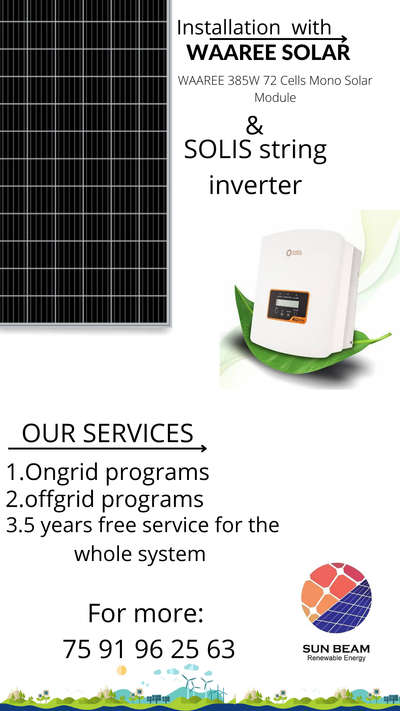 customers can select their brands for installation 

60000/1kw