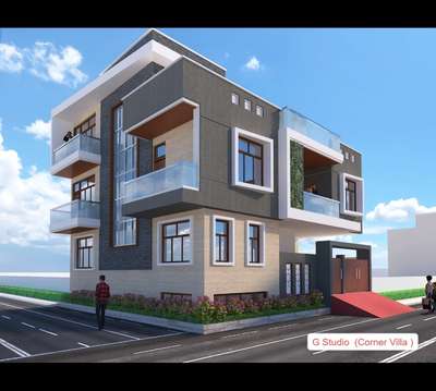 corner villa #exteriordesigns