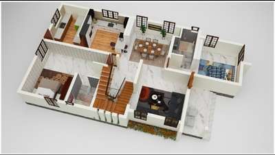 3D floor plan #3d max vray #complete home interior design