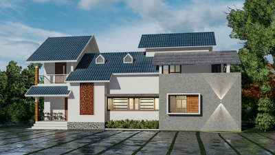 Exterior 3d rendering 
1.5 rs for sqft