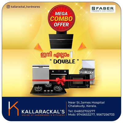 Faber 
#hardware #hardwarestore #hardwareshop #chalakudy #entechalakudy #shoplocal #kerala #thrissur #cochin #kochi #faberindia #chimney #burner #hood #hob #faber #offers #onamoffer #onamoffer2022 #festivaloffer #festivaloffer2022 #cookingrange #fabercookingrage