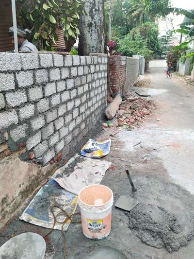 #compound wall renovation work at kollam site
total work cost : 65  thousand
10 meter compound wall