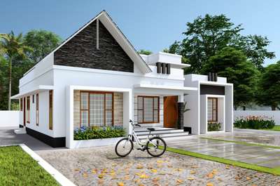 Freshly designed Kerala home elevation! 🏠 Looking for professional 3D elevation work? Contact me today to bring your house plans to life