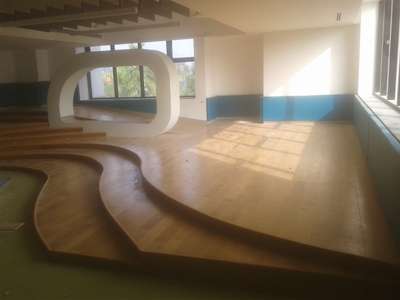 #WoodenFlooring  trivandrum international school.