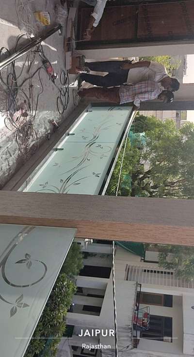 Another Ongoing Site !!
Balcony Glass Railing!!
 #12mmglass 
 #jindalsteel 
 #Toughened_Glass 
 #High_Quality