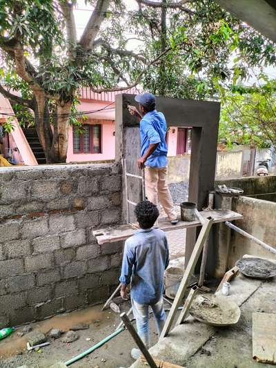 site thippumpady....
compound wall in progress