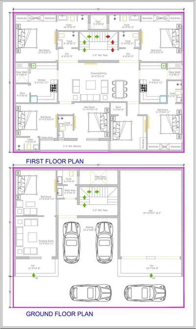 ₹1 स्क्वायर फीट में फ्लोर प्लान बनवाए 9977999020  #2d #2dplanning #FloorPlans  #planning