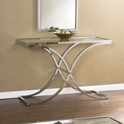 XO table with mirror finish stainless steel