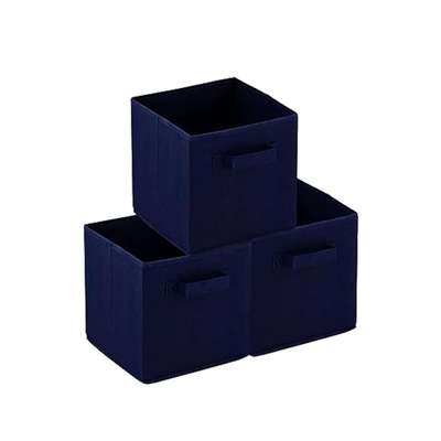 Sanyog Designs Foldable Cloth Storage Box with Handle Pack of 3 Non Woven Polyester Navy Blue
#storingtoys#clothes#books#closet#spacesaver#bins #storagebox#wardrobe #decorshopping