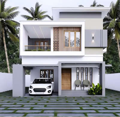 elevation for residential building for 32' wide front