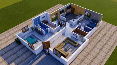 2 Bedrooms | Living | Dining | Kitchen | Attached Bath
Designed & Rendered in 3D
Smart Layout with Modern Interior
dm for details ✨  #InteriorDesigner #LivingRoomInspiration #budget_home_simple_interi #3dcutview