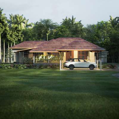 Pottenkulam Bungalow
Client - Mr. Varkey George Pottenkulam
Site location - Anakkal, Kanjirappally
Site area - 6 Acre
Built up area - 4,195 Sqft
Structural design - Felix Varkeykunju

A haven of tranquillity, this tropical residence seamlessly blends indoor and outdoor spaces, inviting the beauty of nature into the interior of the house. This home is a true tropical gem, and it showcases vibrant colours, natural materials, and an effortless blend of relaxation and adventure. Moreover, this home is a perfect balance of comfort, style, and connection to nature.
#HouseDesigns #house_planning #LandscapeDesign #InteriorDesign #projectmanagement